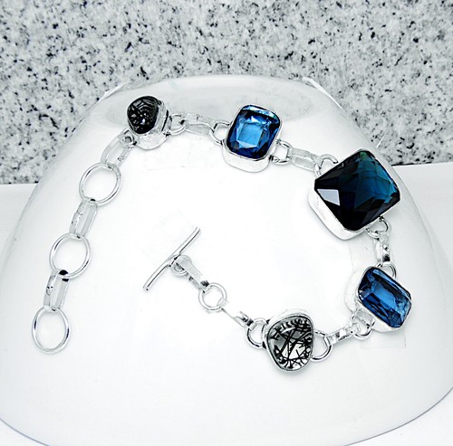 Damen armband london blau - london,
